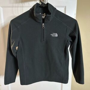 The North Face kids Black Quarter-Zip Fleece Pullover